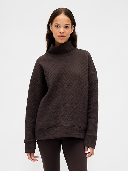 gapfit stepppullover aus jacquard-strick mit stehkragen