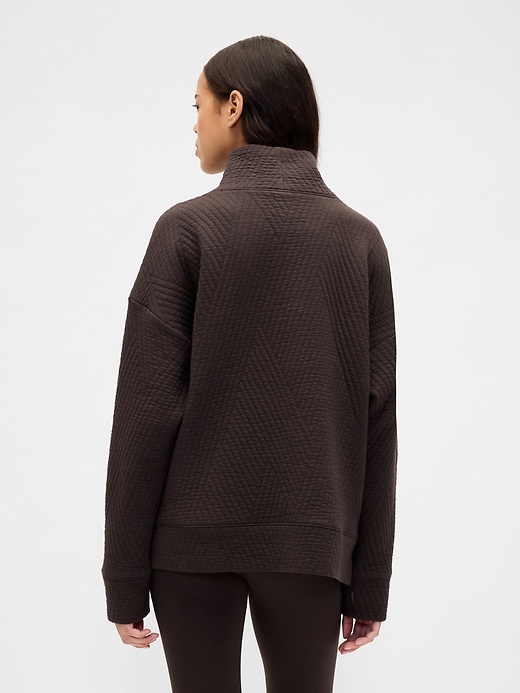 gapfit stepppullover aus jacquard-strick mit stehkragen