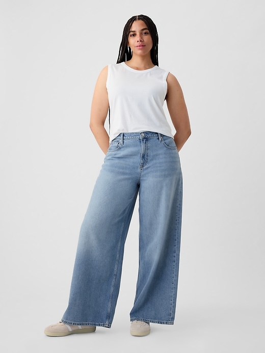 ultrasoft baggy jeans mit mittelhohem bund