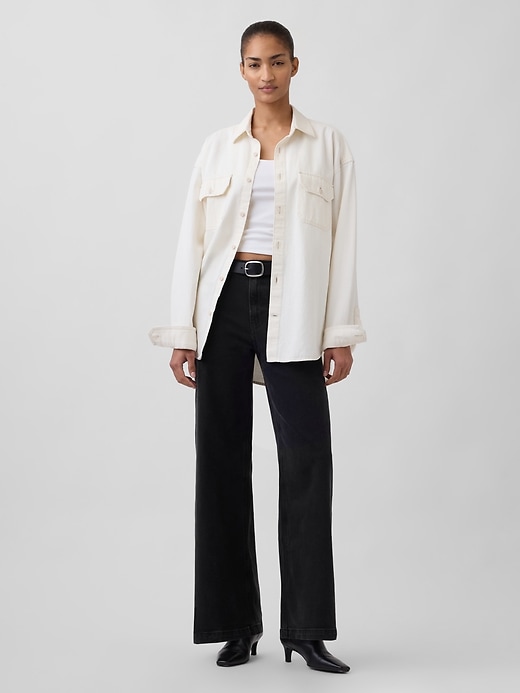 high rise stride wide-leg jeans