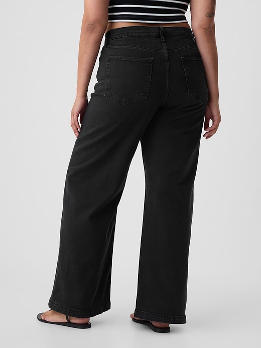 high rise stride wide-leg jeans