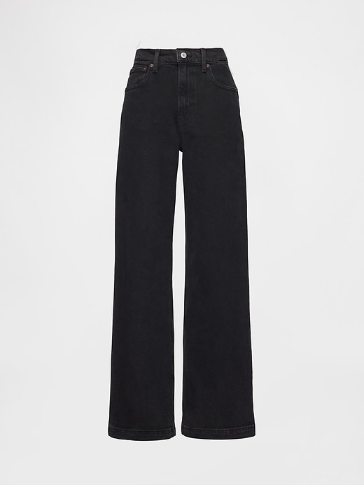 high rise stride wide-leg jeans