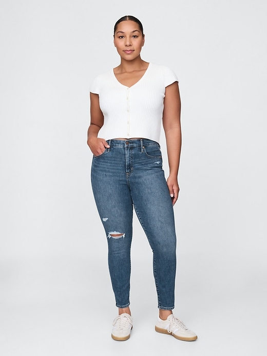 high rise true skinny jeans
