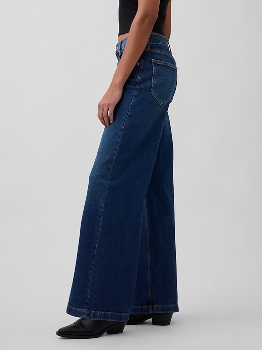 high rise stride wide-leg jeans