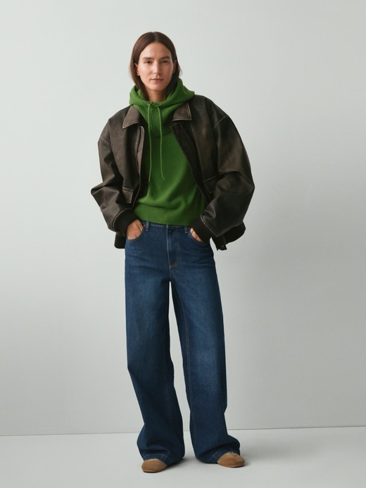 high rise stride wide-leg jeans
