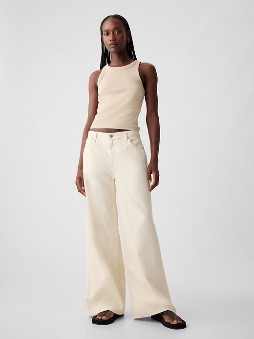 ultrasoft baggy jeans mit mittelhohem bund