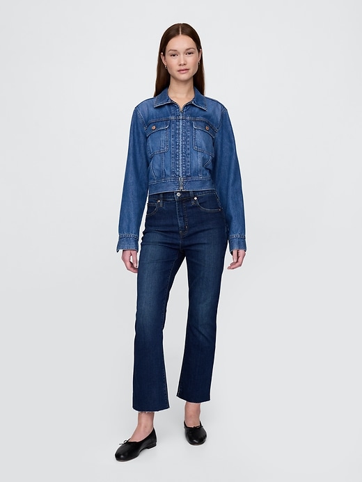 high rise kick flare jeans