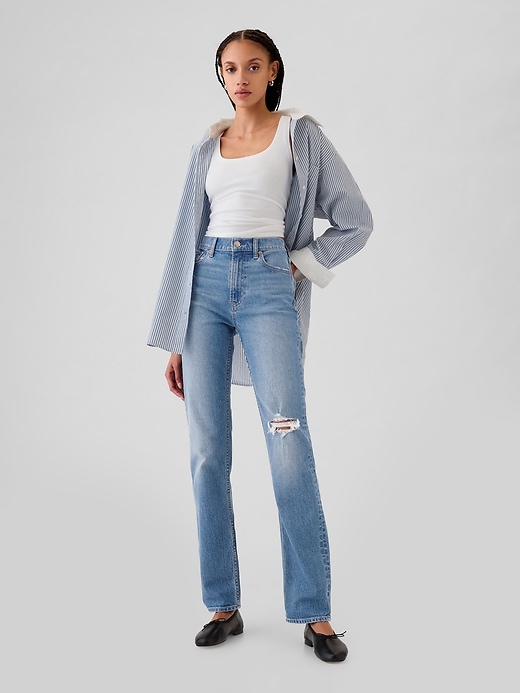 high rise 90s slim straight jeans