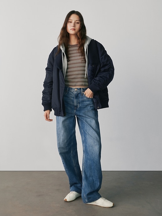 high rise barrel jeans