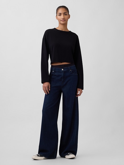 ultrasoft baggy jeans mit mittelhohem bund