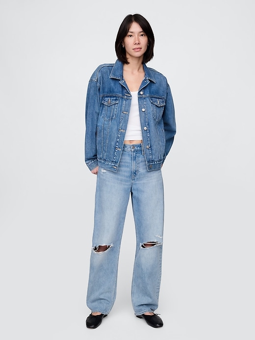 high rise barrel jeans