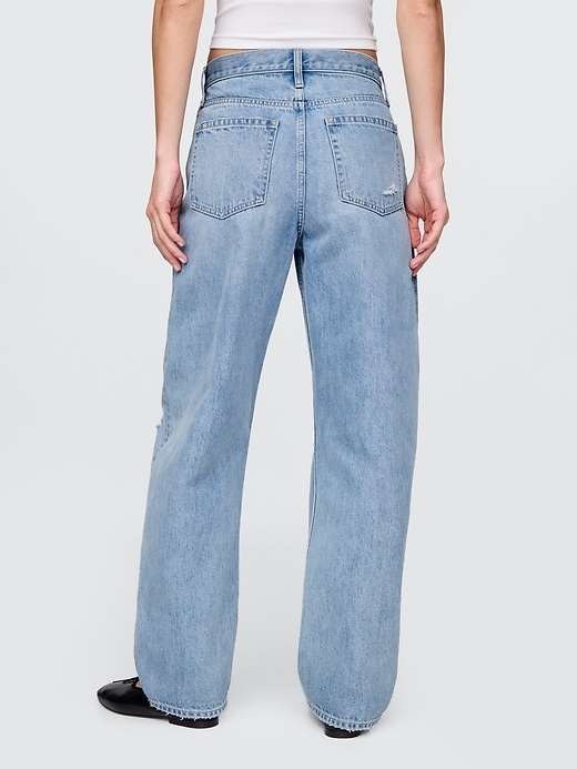 high rise barrel jeans