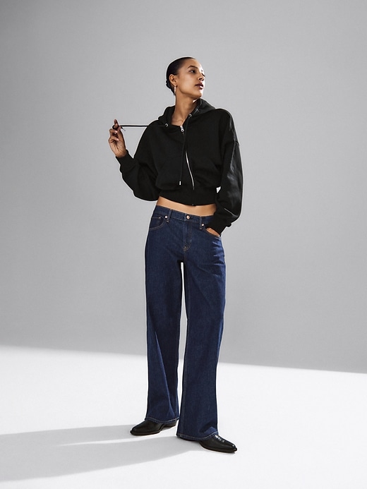 high rise barrel jeans