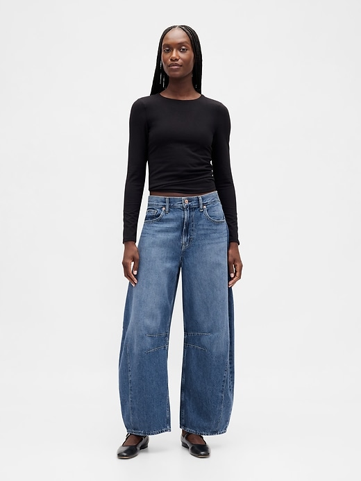 high rise horseshoe jeans