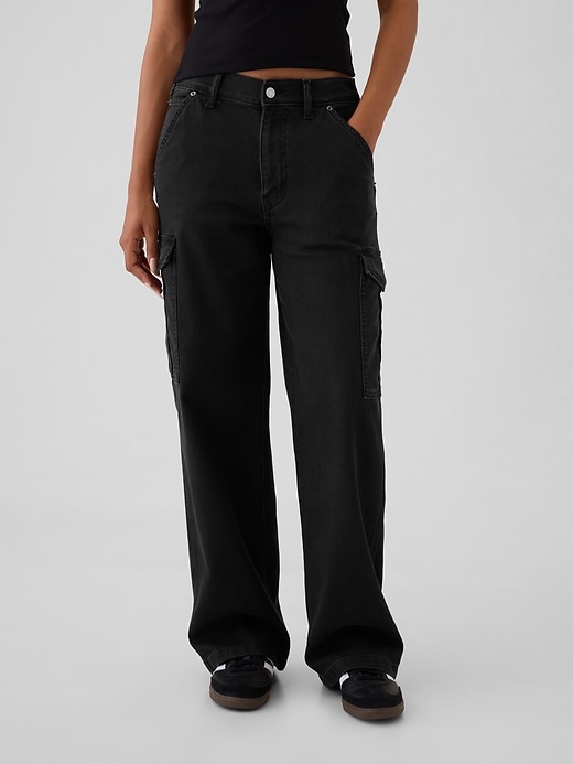 mid-rise 90s loose cargo jeans