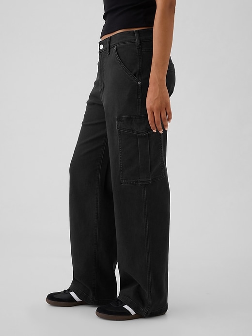 mid-rise 90s loose cargo jeans