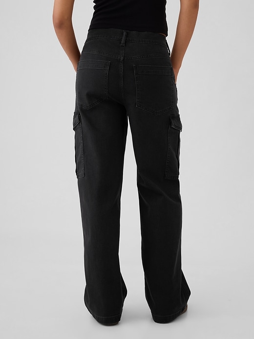 mid-rise 90s loose cargo jeans