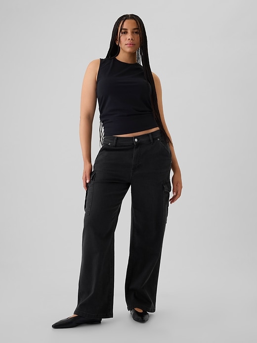 mid-rise 90s loose cargo jeans