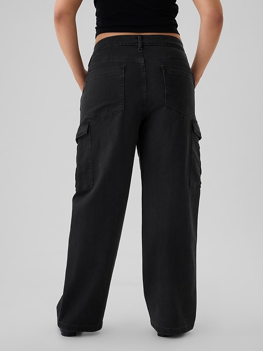 mid-rise 90s loose cargo jeans