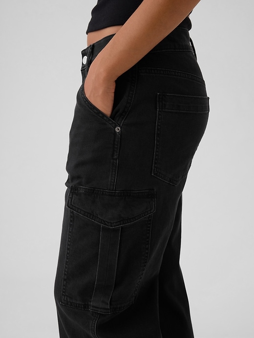 mid-rise 90s loose cargo jeans