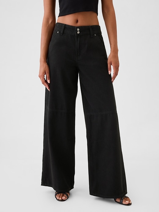 ultrasoft baggy jeans mit mittelhohem bund