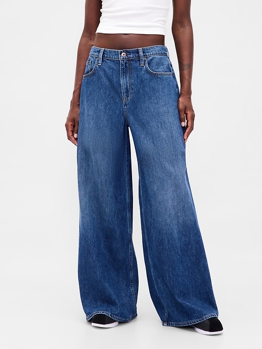 tiefsitzende extra weite jeans