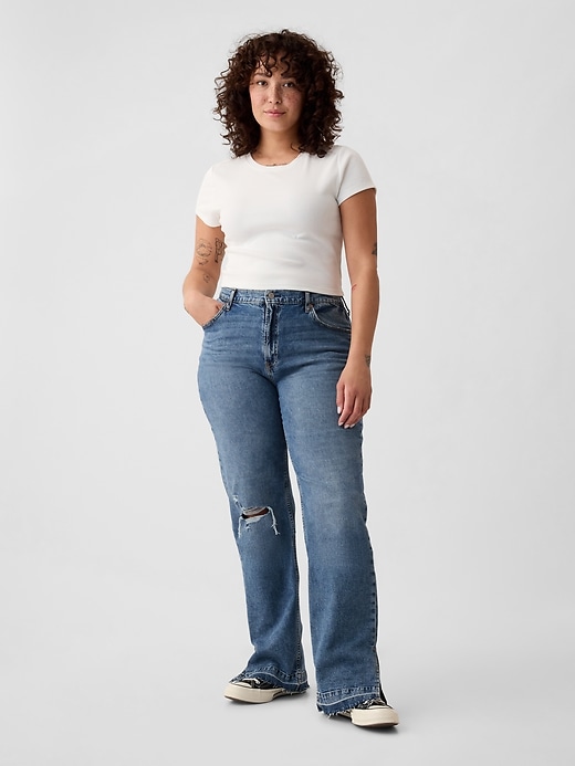 mid-rise 90s loose jeans