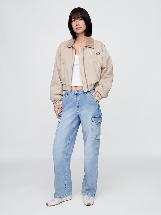 mid-rise 90s loose cargo jeans