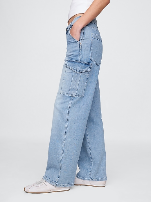 mid-rise 90s loose cargo jeans