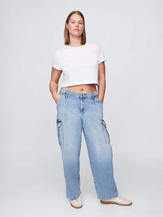 mid-rise 90s loose cargo jeans