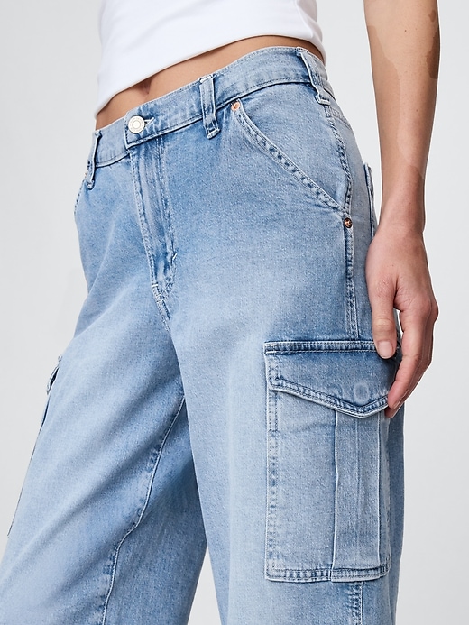 mid-rise 90s loose cargo jeans