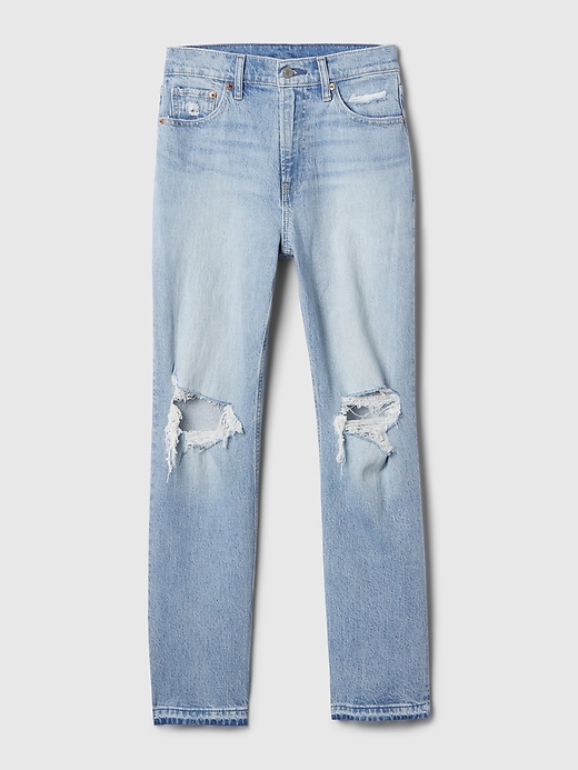 high rise cheeky straight jeans
