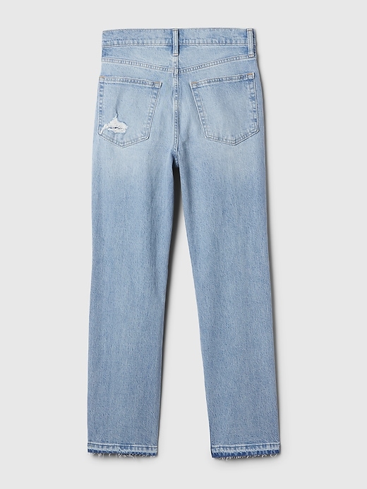 high rise cheeky straight jeans