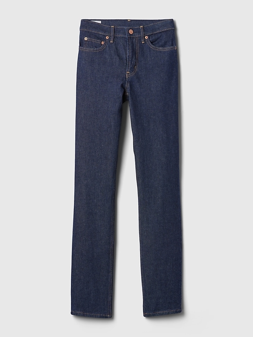 vintage slim jeans mit mittelhohem bund