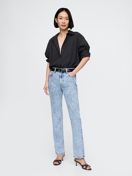 high rise 90s slim straight jeans