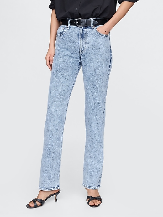 high rise 90s slim straight jeans