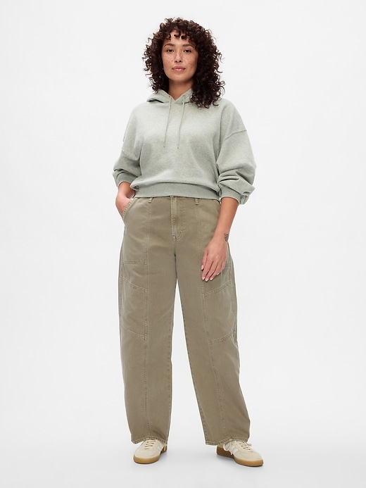 high rise barrel jeans