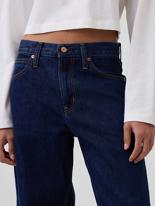 high rise barrel jeans