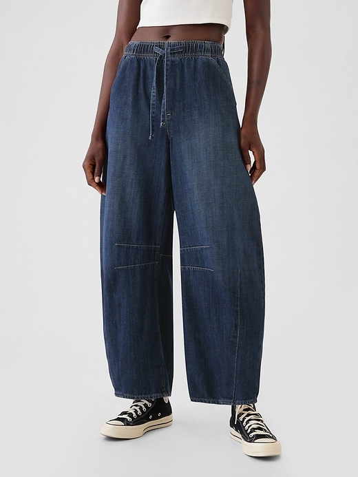 mid rise easy horseshoe jeans