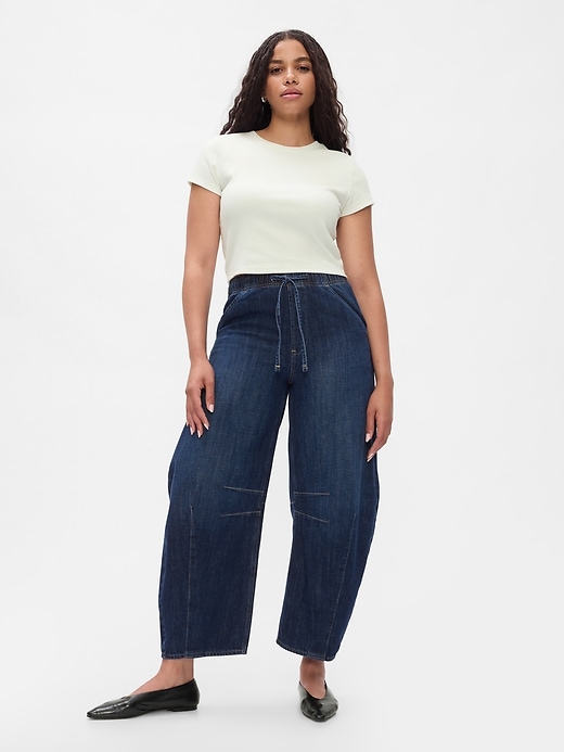 mid rise easy horseshoe jeans