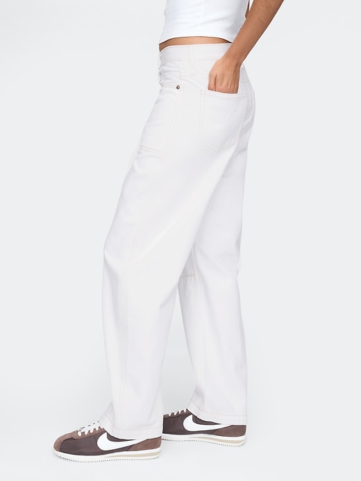 high rise barrel carpenter jeans