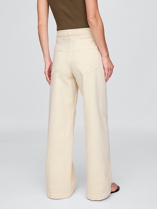 high rise stride wide-leg jeans