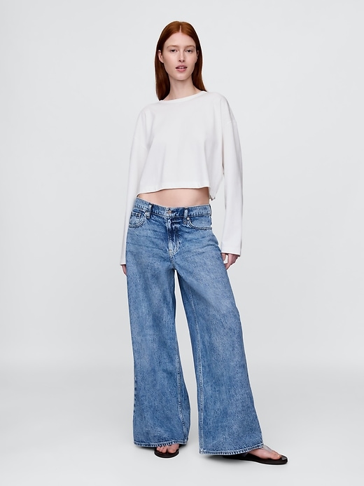 tiefsitzende extra weite jeans