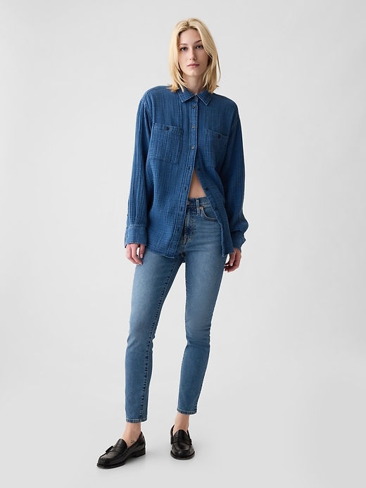 mittelhohe echte skinny-jeans