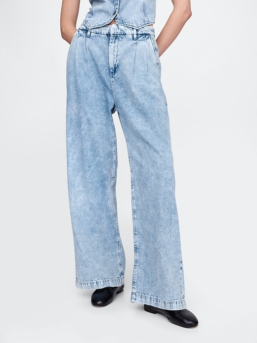 365 high rise ultrasoft plissee-denimhose