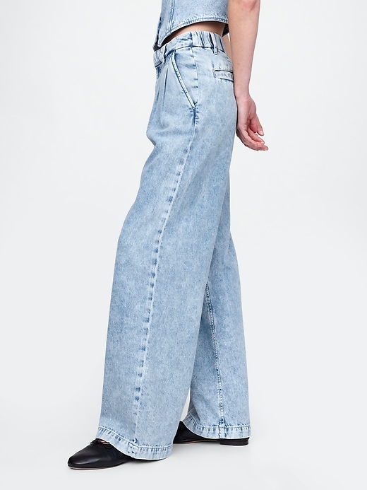 365 high rise ultrasoft plissee-denimhose