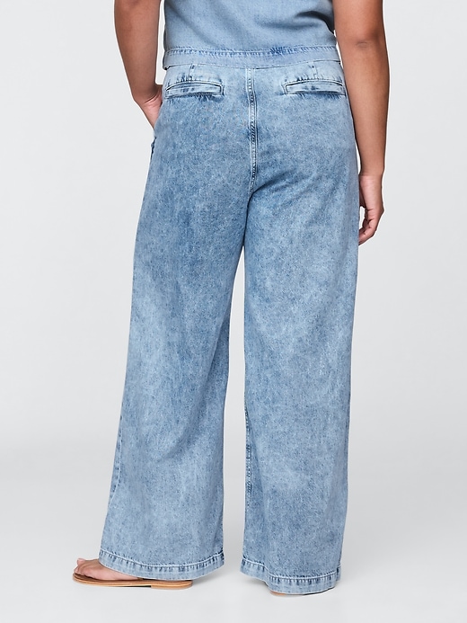365 high rise ultrasoft plissee-denimhose