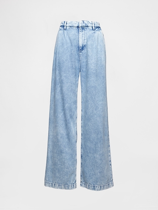 365 high rise ultrasoft plissee-denimhose