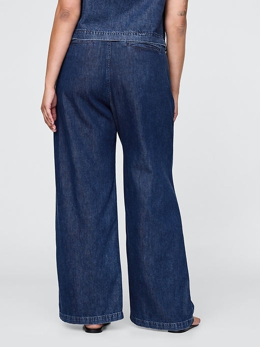 365 high rise ultrasoft denim plisseehose