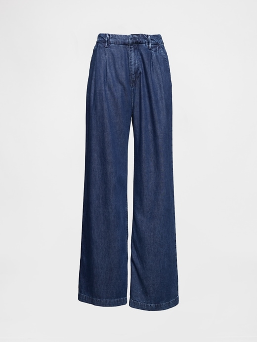 365 high rise ultrasoft denim plisseehose